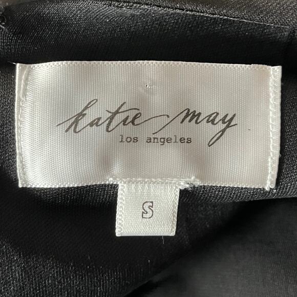 Katie May dress Ringleader ruched halter black size Small S - Picture 4 of 6